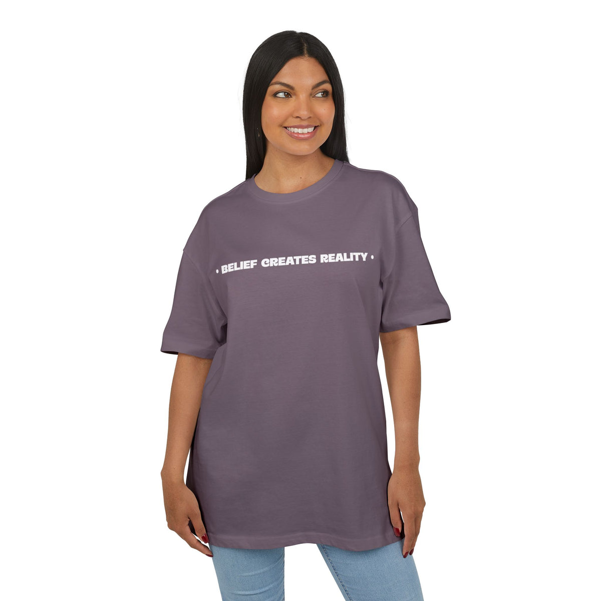 Belief Creates Reality – Heavyweight Oversized T-Shirt