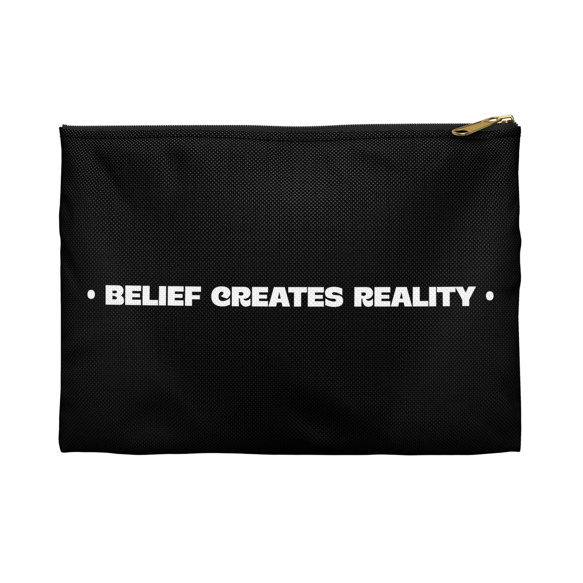 Belief Creates Reality – Kulturbeutel mit Reißverschluss
