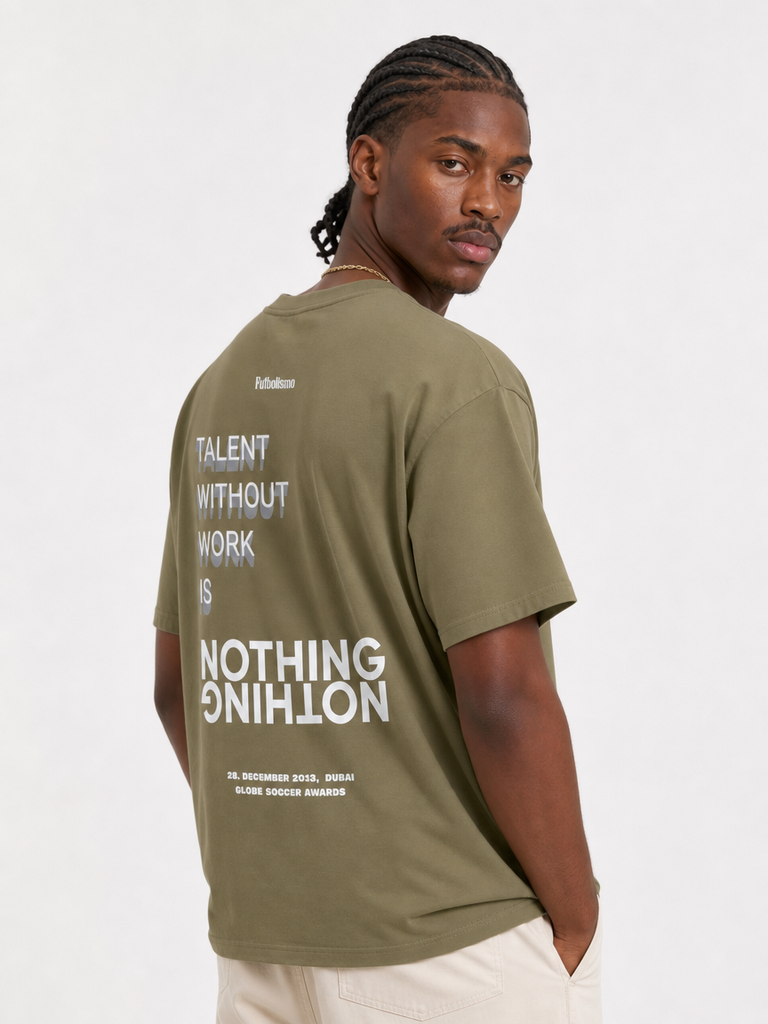 Talent Without Work Is Nothing – Heavyweight Oversized T-Shirt