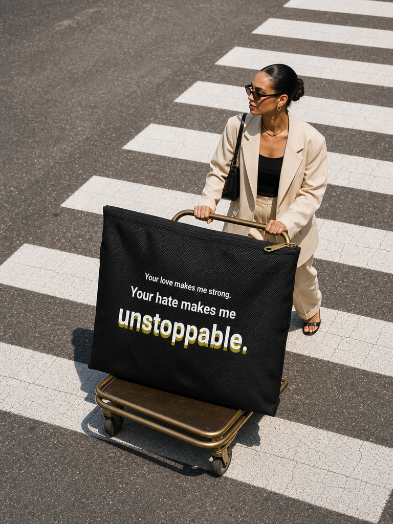 Your Hate Makes Me Unstoppable – Wash Bag with Zipper